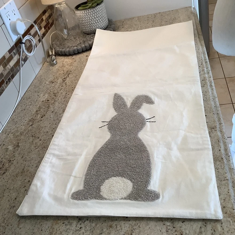 The Farmhouse by Rachel Ashwell Rabbit Heads & Tails Table Runner 70” Easter